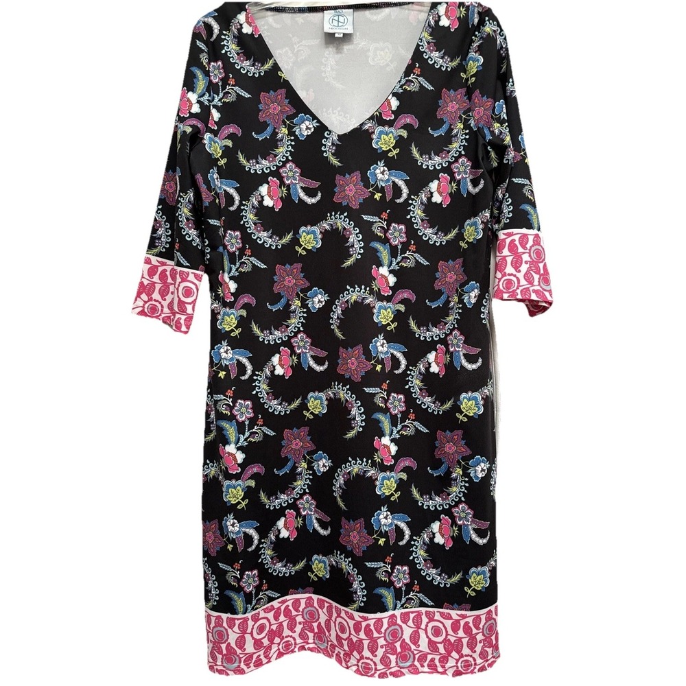 Tracy Negoshian Black Floral Dress